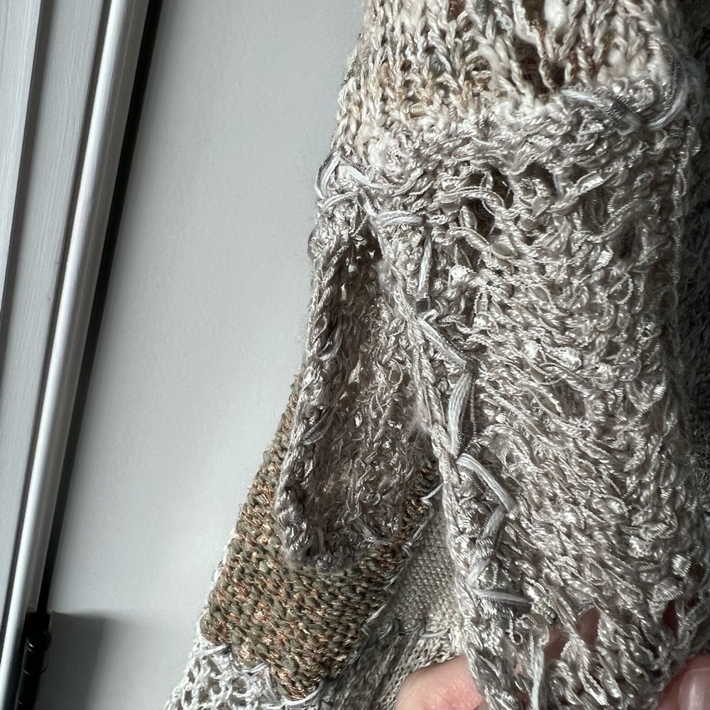 Anthropologie Curio Patchwork Button Front Knit C… - image 8